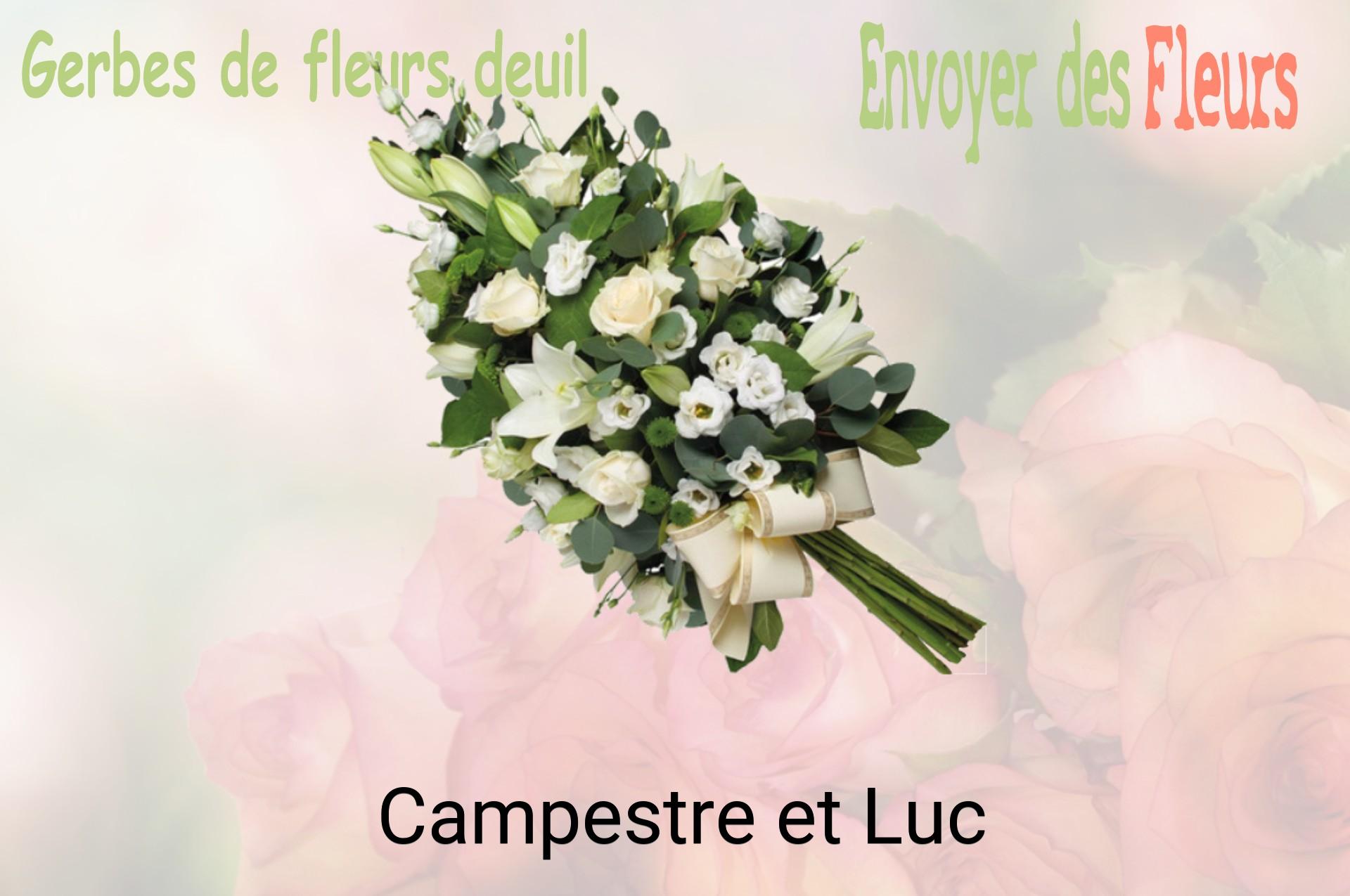 Gerbe de fleurs de deuil livrée à Campestre-et-Luc